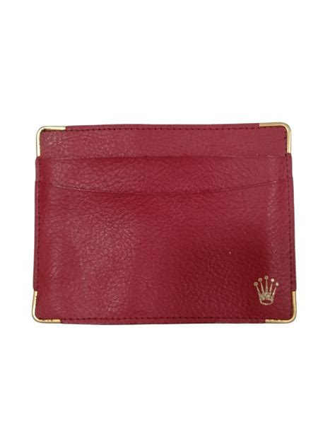 red rolex wallet|rolex card holder wallet.